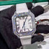Vixonna Men's Moissanite Iced Out Watch Red Ceramic