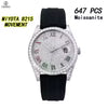 Vixonna Men's Moissanite Mechanical Watch Stainless Steel Sapphire 8215