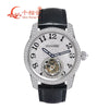 Vixonna Men's Moissanite Mechanical Watch Transparent Movement Coffee
