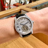 Vixonna Men's Moissanite Mechanical Watch Transparent Movement Coffee