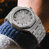 Vixonna Men's Moissanite Mechanical Wristwatch Waterproof Steel
