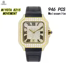 Vixonna Men's Moissanite Stainless Steel Mechanical Watch MIYOTA 8215