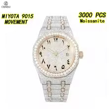 Vixonna Men's Moissanite Watch 9015 Automatic Diamond Dial