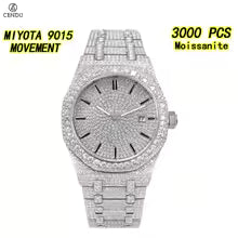 Vixonna Men's Moissanite Watch 9015 Automatic Diamond Dial