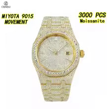 Vixonna Men's Moissanite Watch 9015 Automatic Diamond Dial