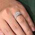 Vixonna Men's Moissanite Wedding Ring 925 Silver D Color Round