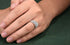 Vixonna Men's Moissanite Wedding Ring 925 Silver D Color Round