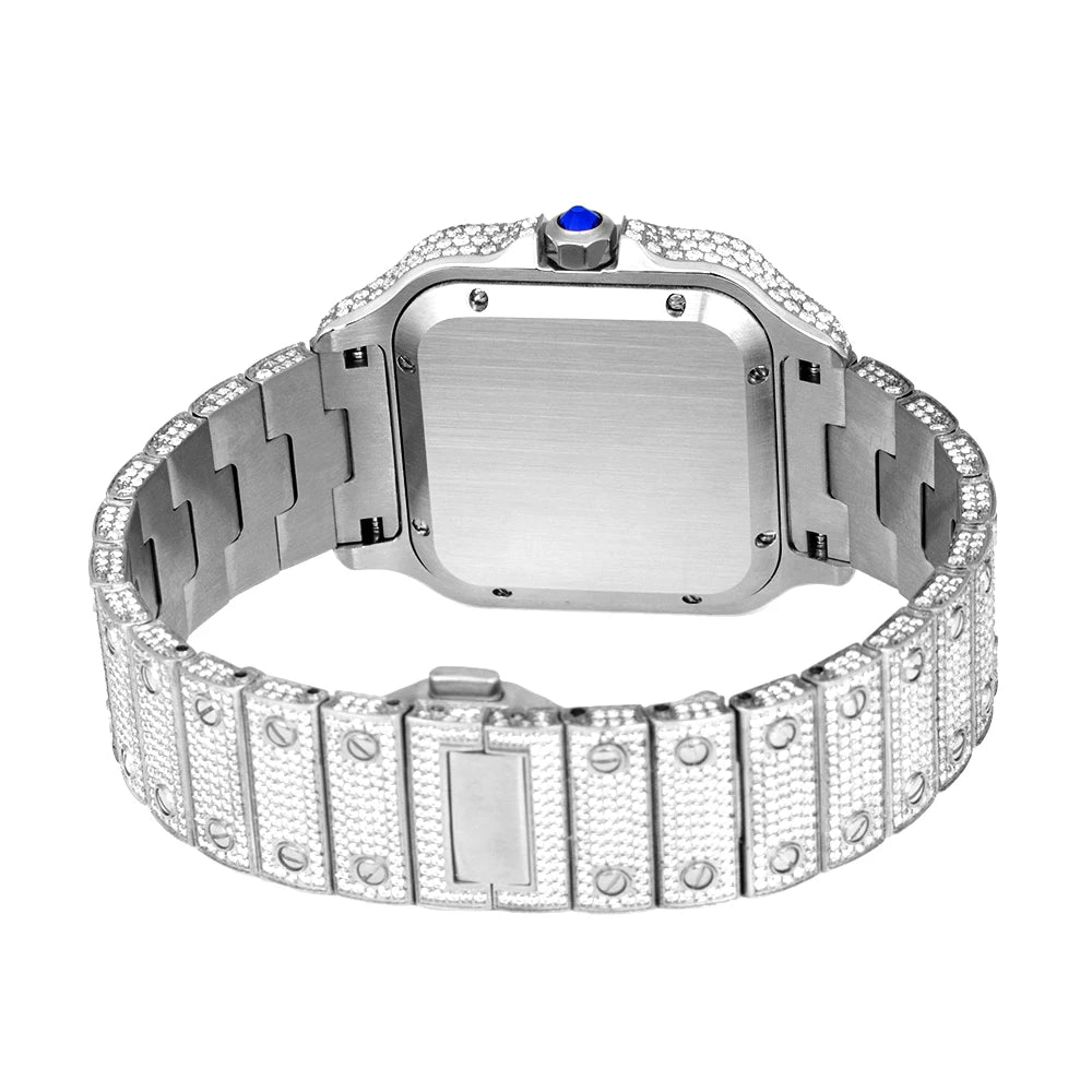 Vixonna Moissanite Automatic Mechanical Watch 19.2ct D Color VVS1