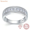 Vixonna Moissanite Half Eternity Wedding Band Ring 925 Silver Round