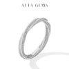 Vixonna Moissanite Helix Eternity Band Ring 925 Silver D Color VVS1