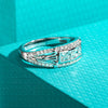 Vixonna Moissanite Roman Column Retro Wedding Ring 925 Silver D Color Princess