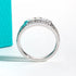 Vixonna Moissanite Roman Column Retro Wedding Ring 925 Silver D Color Princess