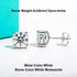 Vixonna Moissanite Stud Earrings 10K Gold Post D Color