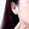Vixonna Moissanite Stud Earrings 10K Gold Post D Color