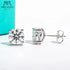 Vixonna Moissanite Stud Earrings 10K Gold Post D Color