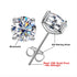 Vixonna Moissanite Stud Earrings 10K Gold Post D Color