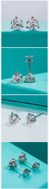Vixonna Moissanite Stud Earrings 2cttw D Color 925 Silver Round