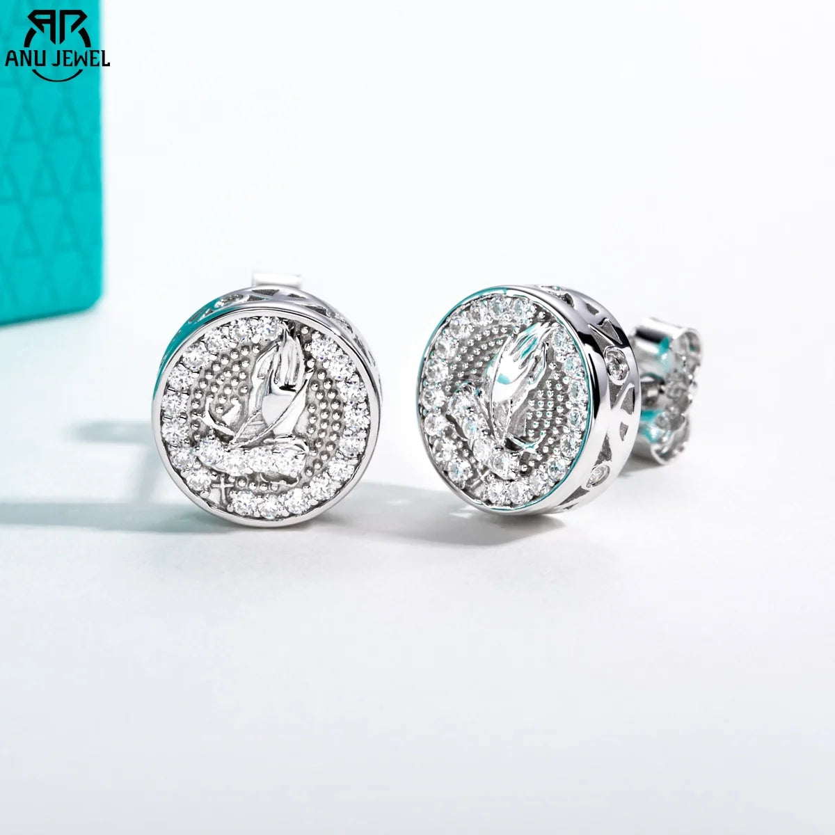Vixonna Moissanite Stud Earrings 925 Silver 0.29cttw
