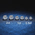 Vixonna Moissanite Stud Earrings 925 Silver D Color VVS1