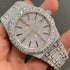 Vixonna Moissanite Studded Hip Hop Bust Down Wristwatch 41mm Quartz