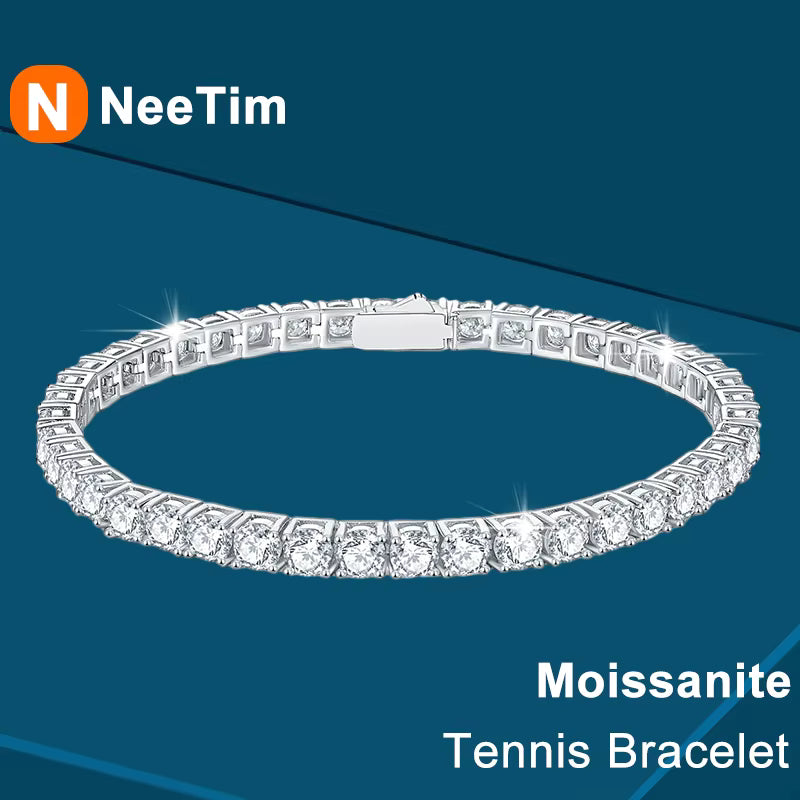 Vixonna Moissanite Tennis Bracelet 925 Silver D Color VVS1