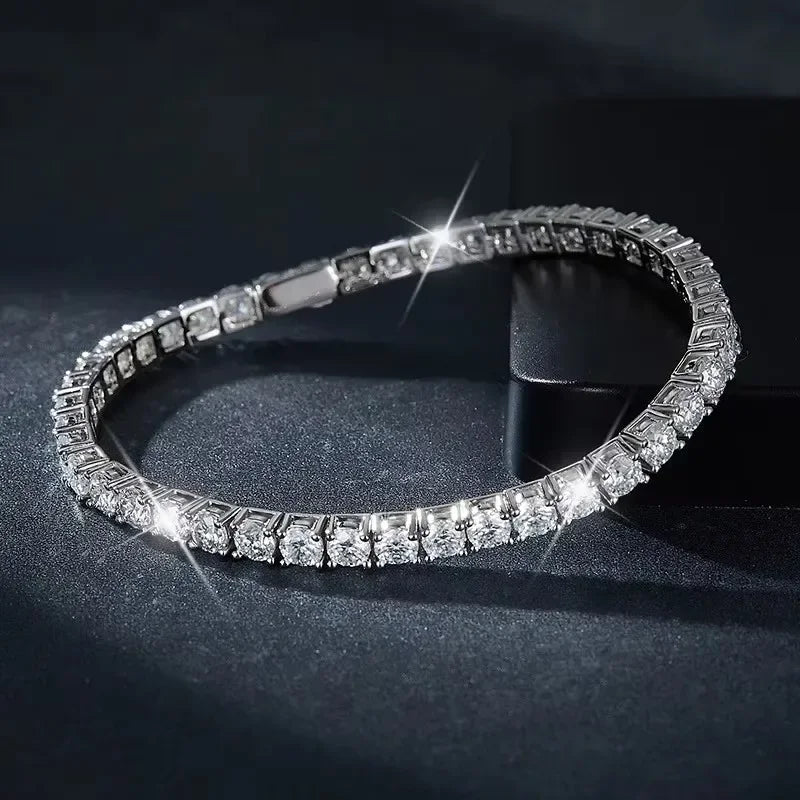 Vixonna Moissanite Tennis Bracelet 925 Silver D Color VVS1