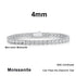 Vixonna Moissanite Tennis Bracelet 925 Silver D Color VVS1
