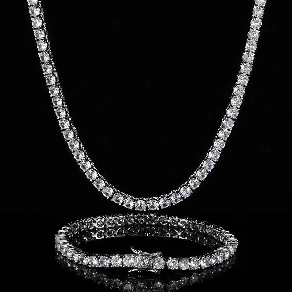 Vixonna Moissanite Tennis Necklace 925 Silver D Color VVS1