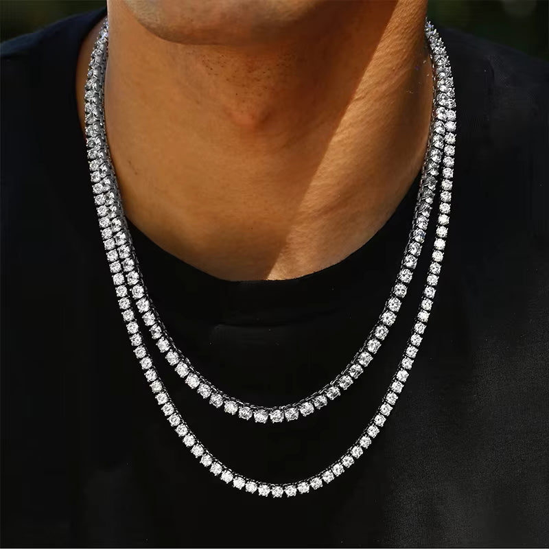 Vixonna Moissanite Tennis Necklace 925 Silver D Color VVS1