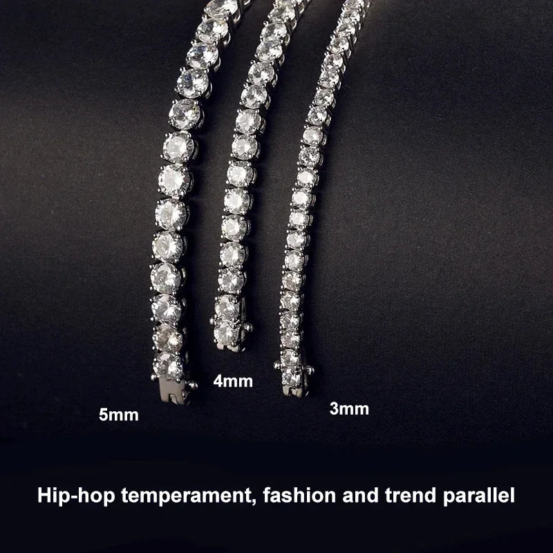 Vixonna Moissanite Tennis Necklace 925 Silver D Color VVS1