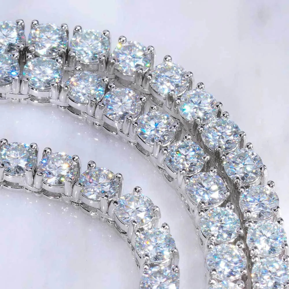 Vixonna Moissanite Tennis Necklace 925 Silver D Color VVS1