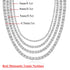 Vixonna Moissanite Tennis Necklace 925 Silver D Color VVS1