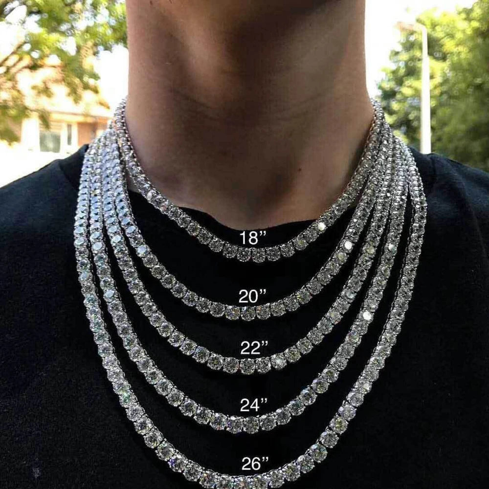 Vixonna Moissanite Tennis Necklace 925 Silver D Color VVS1