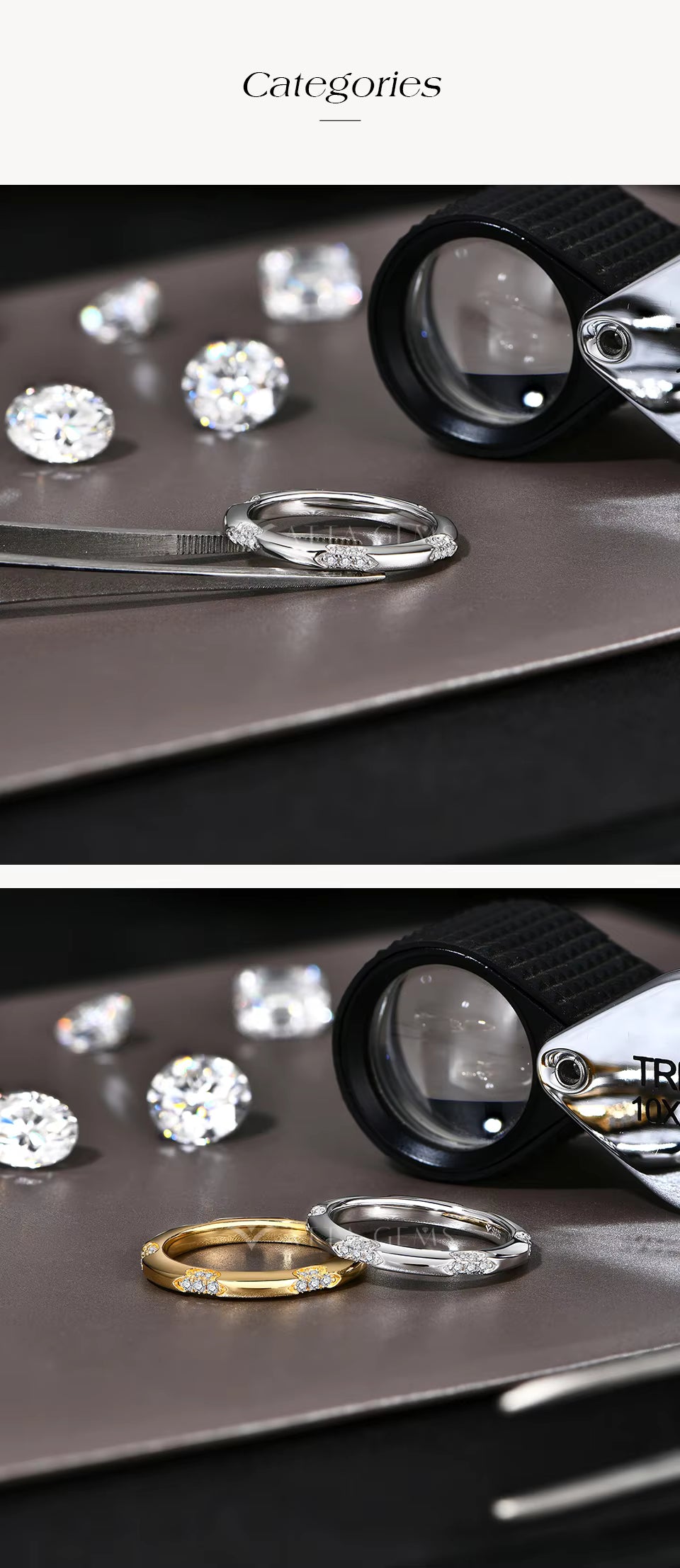 Vixonna Moissanite Wedding Band Ring 925 Silver D Color VVS1