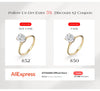 Vixonna Moissanite Wedding Band Ring 925 Silver D Color VVS1