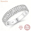 Vixonna Moissanite Wedding Band Ring 925 Silver GRA Round Pave