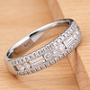 Vixonna Moissanite Wedding Band Ring 925 Silver GRA Round Pave