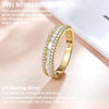 Vixonna Moissanite Wedding Band Ring 925 Silver GRA Round Pave