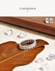 Vixonna Oval Cut Full Moissanite Eternity Ring 925 Silver D Color VVS1