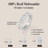 Vixonna Oval Cut Full Moissanite Eternity Ring 925 Silver D Color VVS1