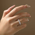 Vixonna Oval Cut Full Moissanite Eternity Ring 925 Silver D Color VVS1