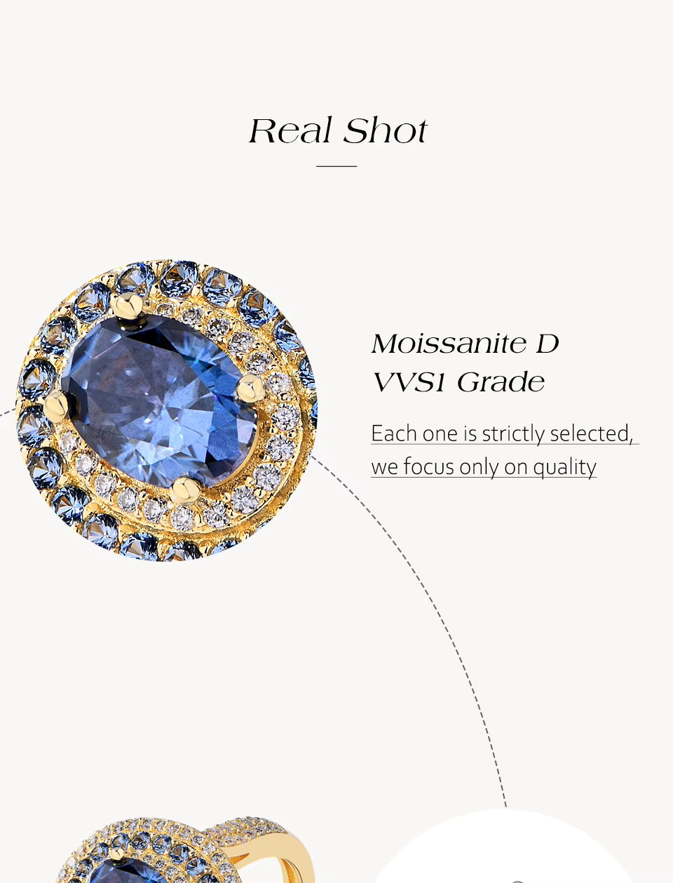 Vixonna Oval Cut Moissanite Engagement Ring 1ct D Color 925 Silver