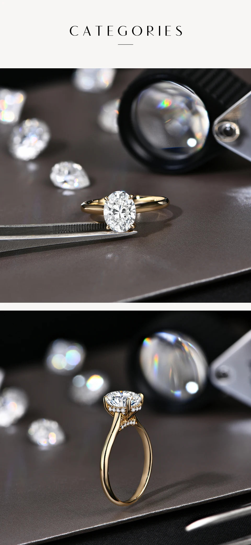 Vixonna Oval Cut Moissanite Engagement Ring 2ct D Color 925 Silver VVS1