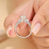 Vixonna Oval Cut Moissanite Engagement Ring 2ct D Color 925 Silver VVS1