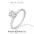 Vixonna Oval Cut Moissanite Engagement Ring 925 Silver D Color VVS1