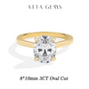 Vixonna Oval Cut Moissanite Engagement Ring 925 Silver D Color VVS1