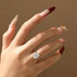 Vixonna Oval Cut Moissanite Engagement Ring 925 Silver D Color VVS1