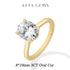 Vixonna Oval Cut Moissanite Engagement Ring 925 Silver D Color VVS1