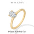 Vixonna Oval Cut Moissanite Engagement Ring 925 Silver D Color VVS1