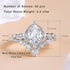 Vixonna Pear Cut Moissanite Bridal Wedding Ring Set 925 Silver D Color VVS1